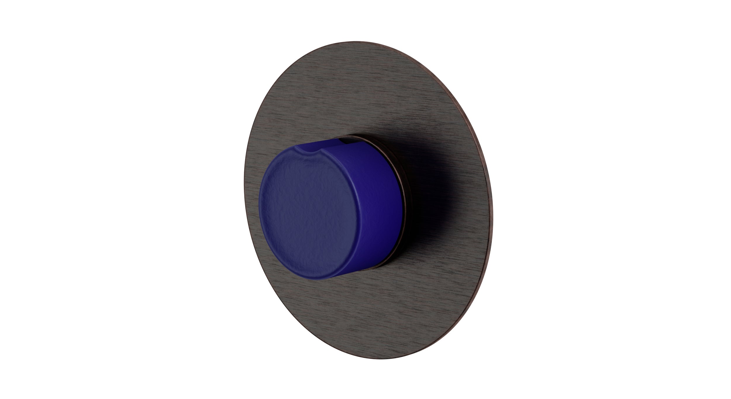 Foundry One Handle Wall Mount Shower Trim with Groove Ceramic Knob Handle in Antique Bronze