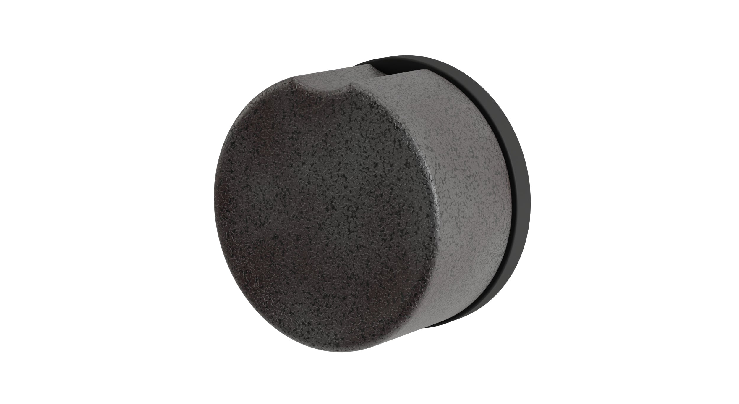 Foundry One Handle Wall Mount Diverter/Volume Control Shower Trim with Groove Ceramic Knob Handle in Matte Black