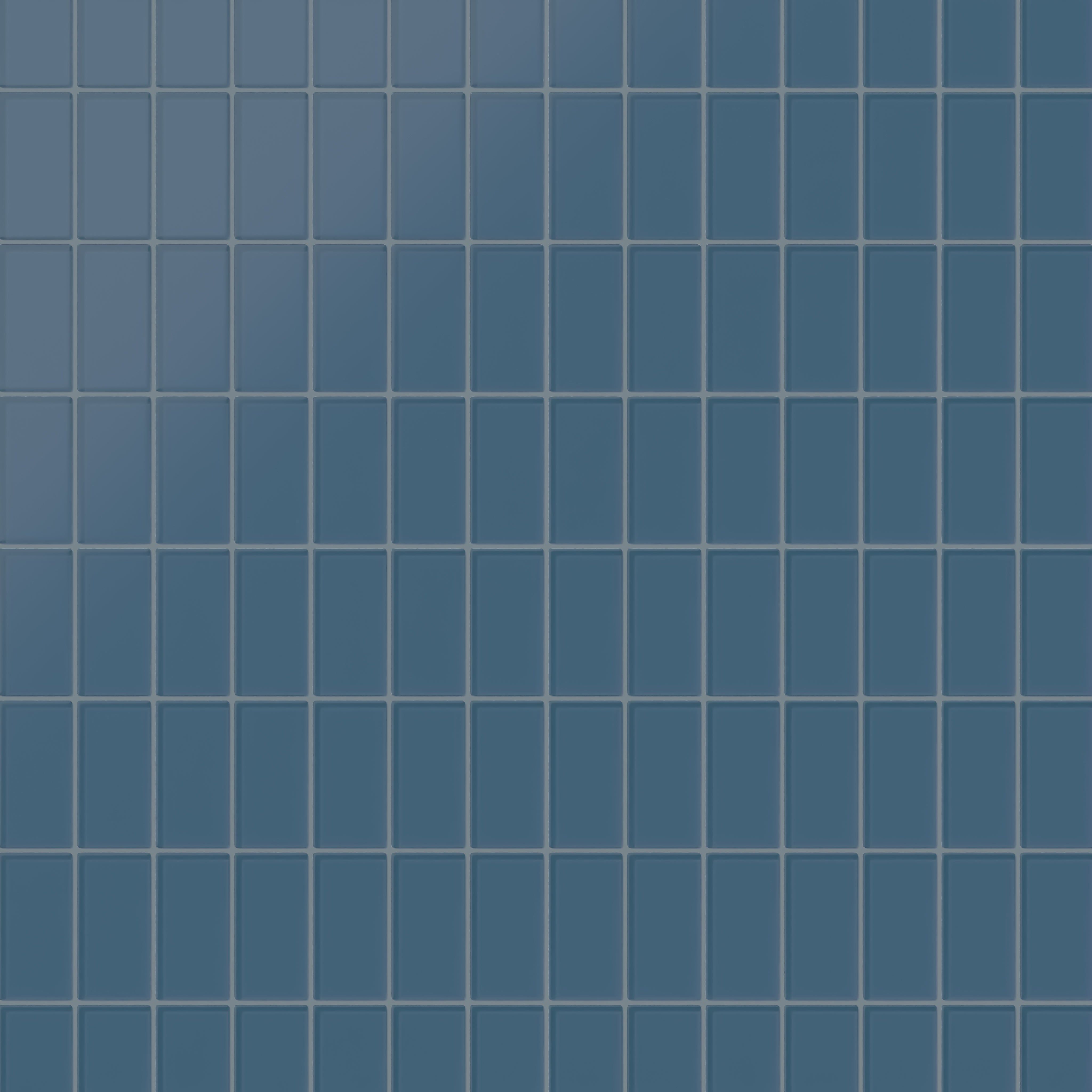 2x4 Straight Set Sheeted Glass Mosaic Tile in Blue Jay Matte