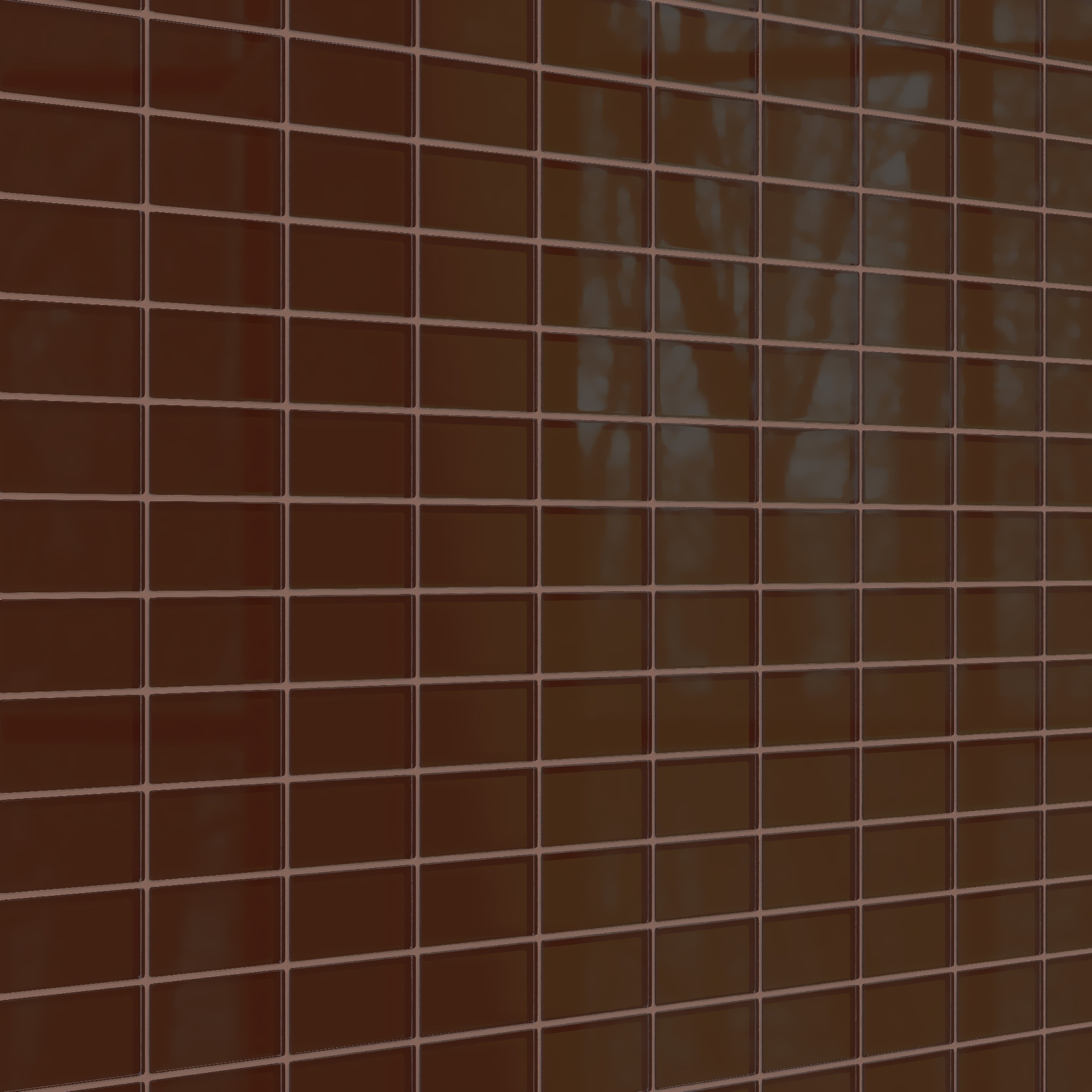 2x4 Straight Set Sheeted Glass Mosaic Tile in Thrasher Gloss