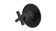 Emerson One Handle Wall Mount Shower Trim with Classic Cross Handle in Blackened Nickel