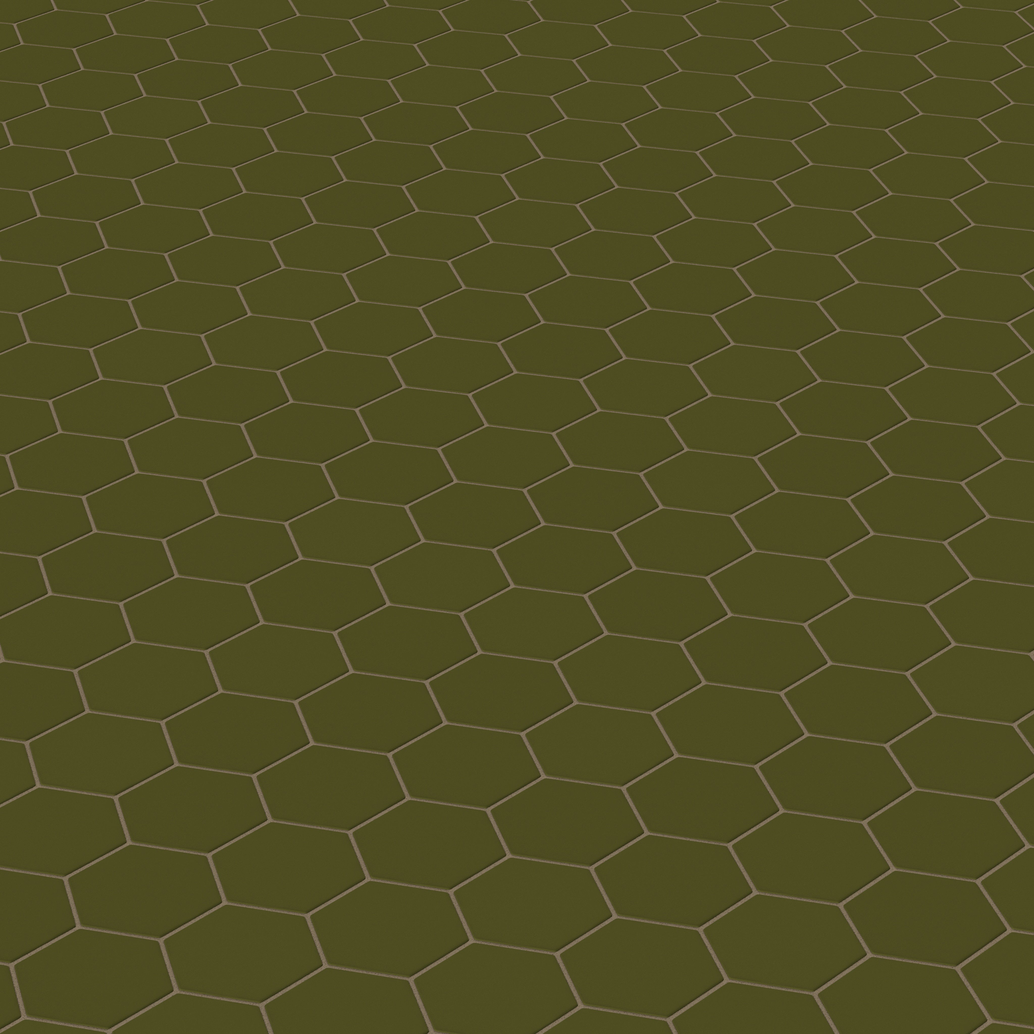 4" Hexagon Original Ceramic Tile in Bonsai Matte