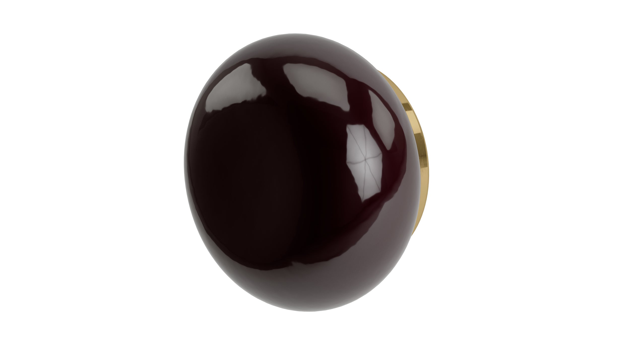 Foundry One Handle Wall Mount Diverter/Volume Control Shower Trim with Pebble Ceramic Knob Handle in Uncoated Polished Brass