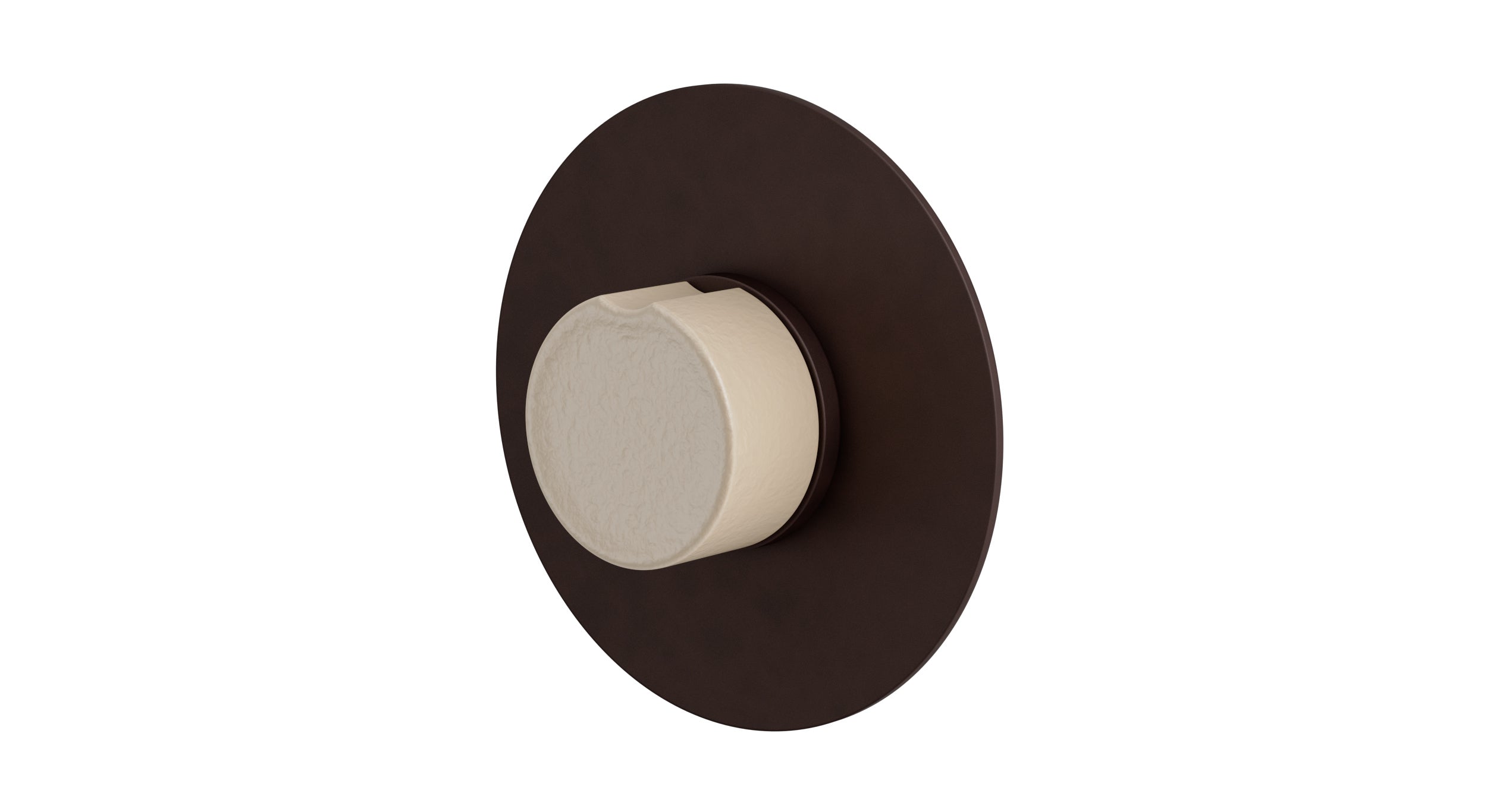 Foundry One Handle Wall Mount Shower Trim with Groove Ceramic Knob Handle in Architectural Copper