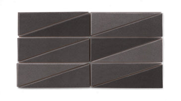 Right Scalene Triangle Original Ceramic Tile in Carbon Matte