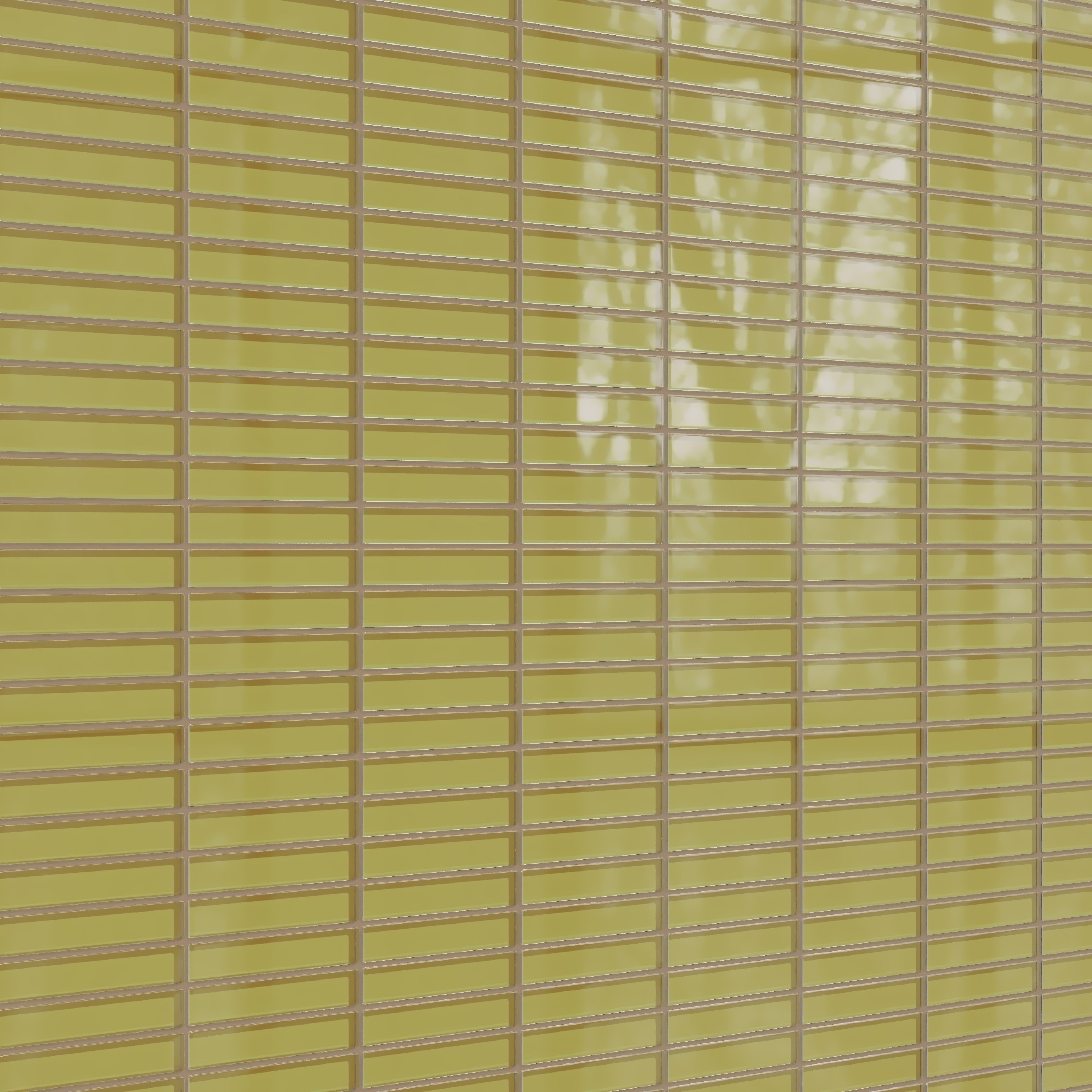 1x6 Straight Set Sheeted Glass Mosaic Tile in Pine Siskin Gloss