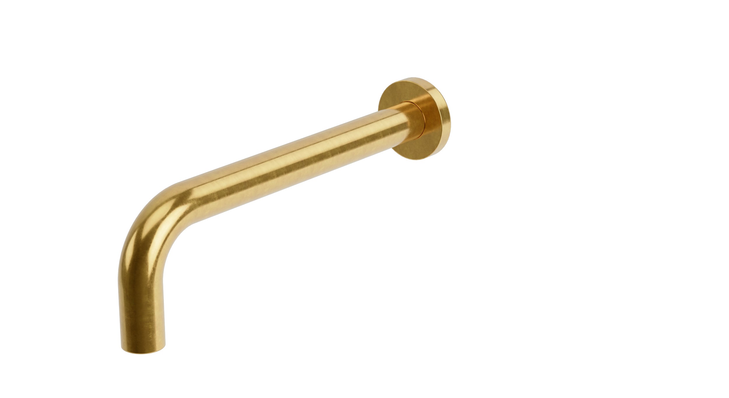 Contour Wall Mount 10" Spout in French Brass
