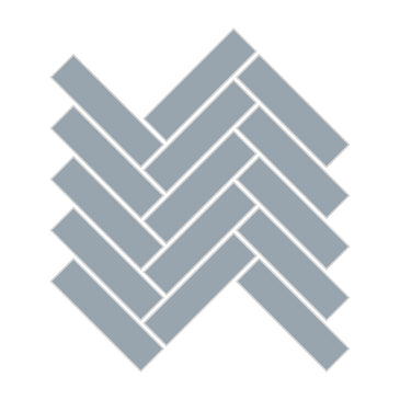 1x4 Herringbone Sheeted Glass Mosaic Tile in Pinyon Jay Matte