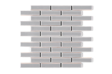 1x4 Half Offset Sheeted Original Ceramic Mosaic Tile in Thistle Gloss