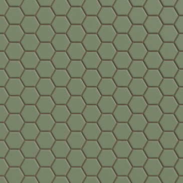 1" Hexagon Sheeted Original Ceramic Mosaic Tile in Peabody Matte