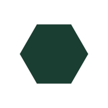 8" Hexagon Original Ceramic Tile in Evergreen Matte