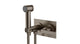 Flatiron One Handle Wall Mount Bidet Trim with Linear Lever Handle in Antique Nickel