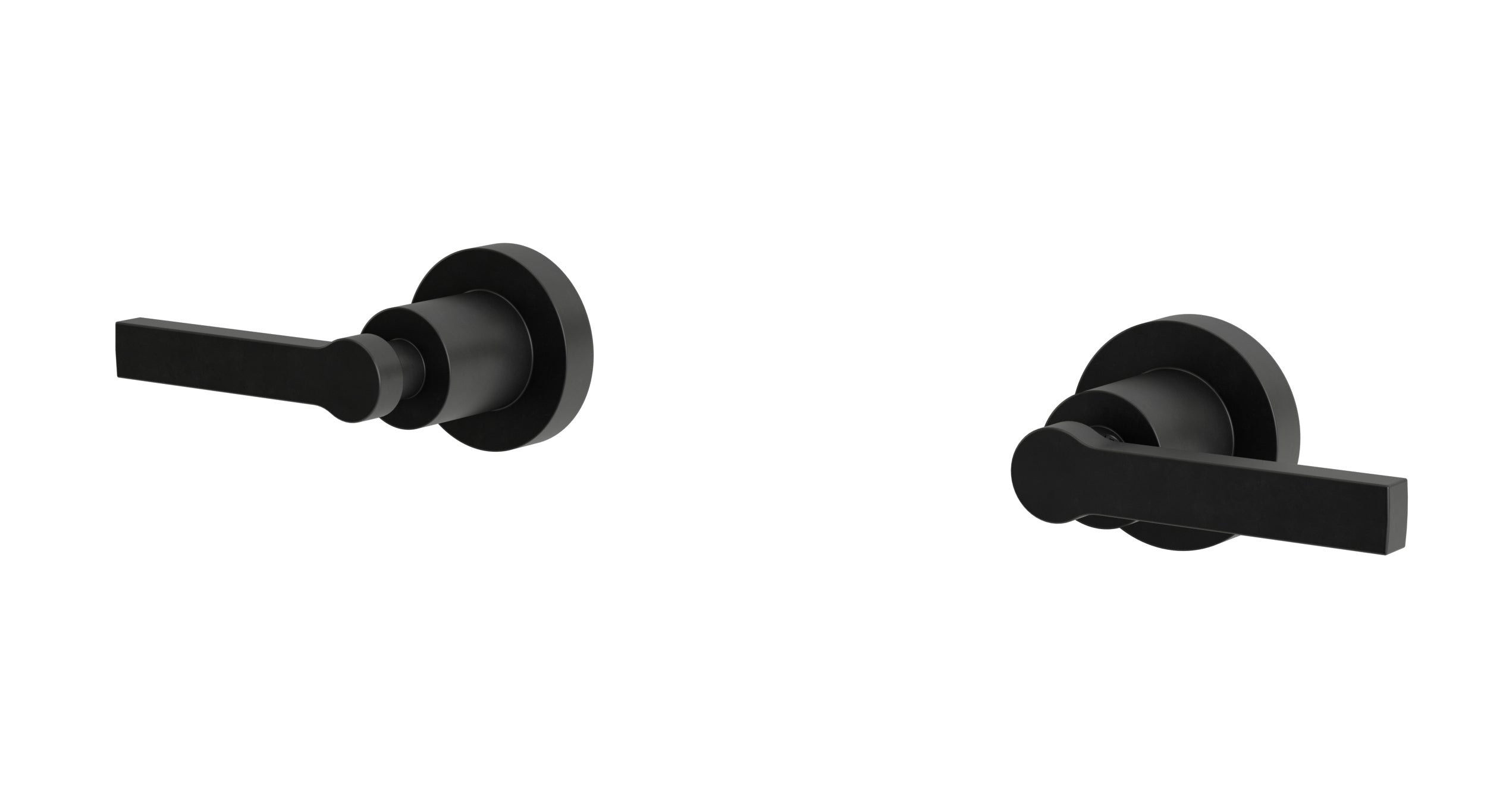 Flatiron Two Handle Wall Mount Bath Trim with Linear Lever Handles in Oil Rubbed Bronze