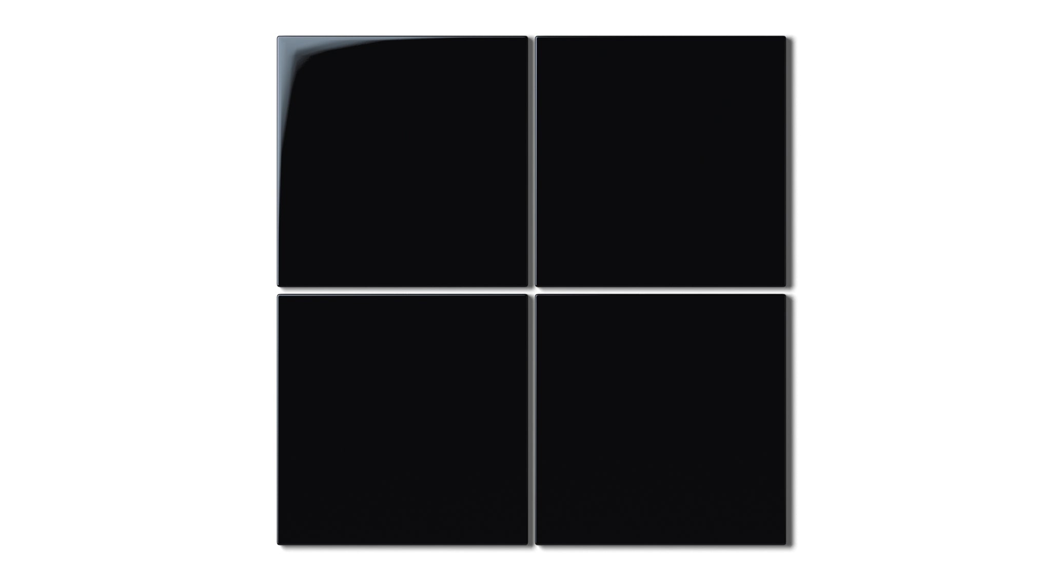 6x6 Natural Press Ceramic Tile in Bone Black Gloss