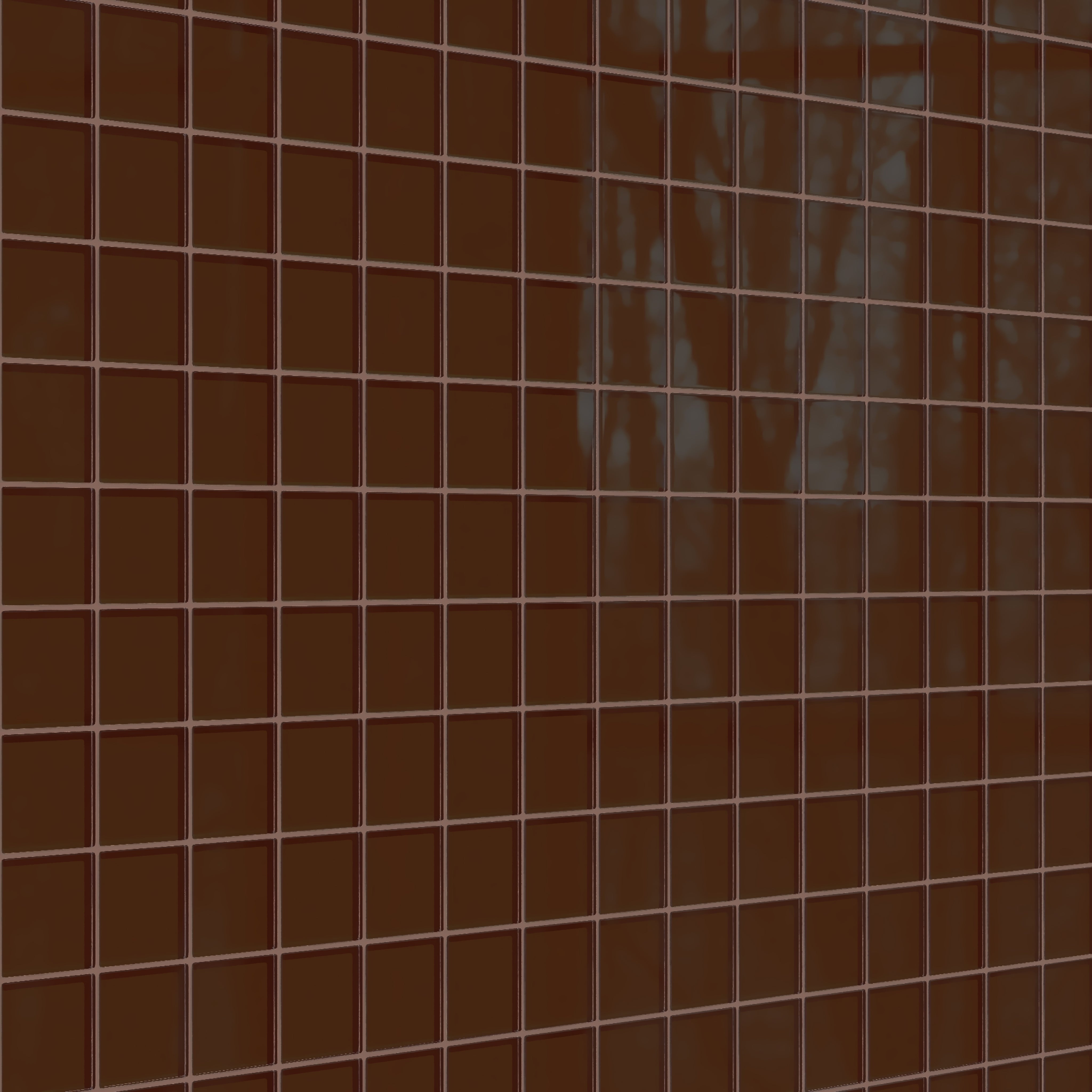 3x3 Straight Set Sheeted Glass Mosaic Tile in Thrasher Gloss