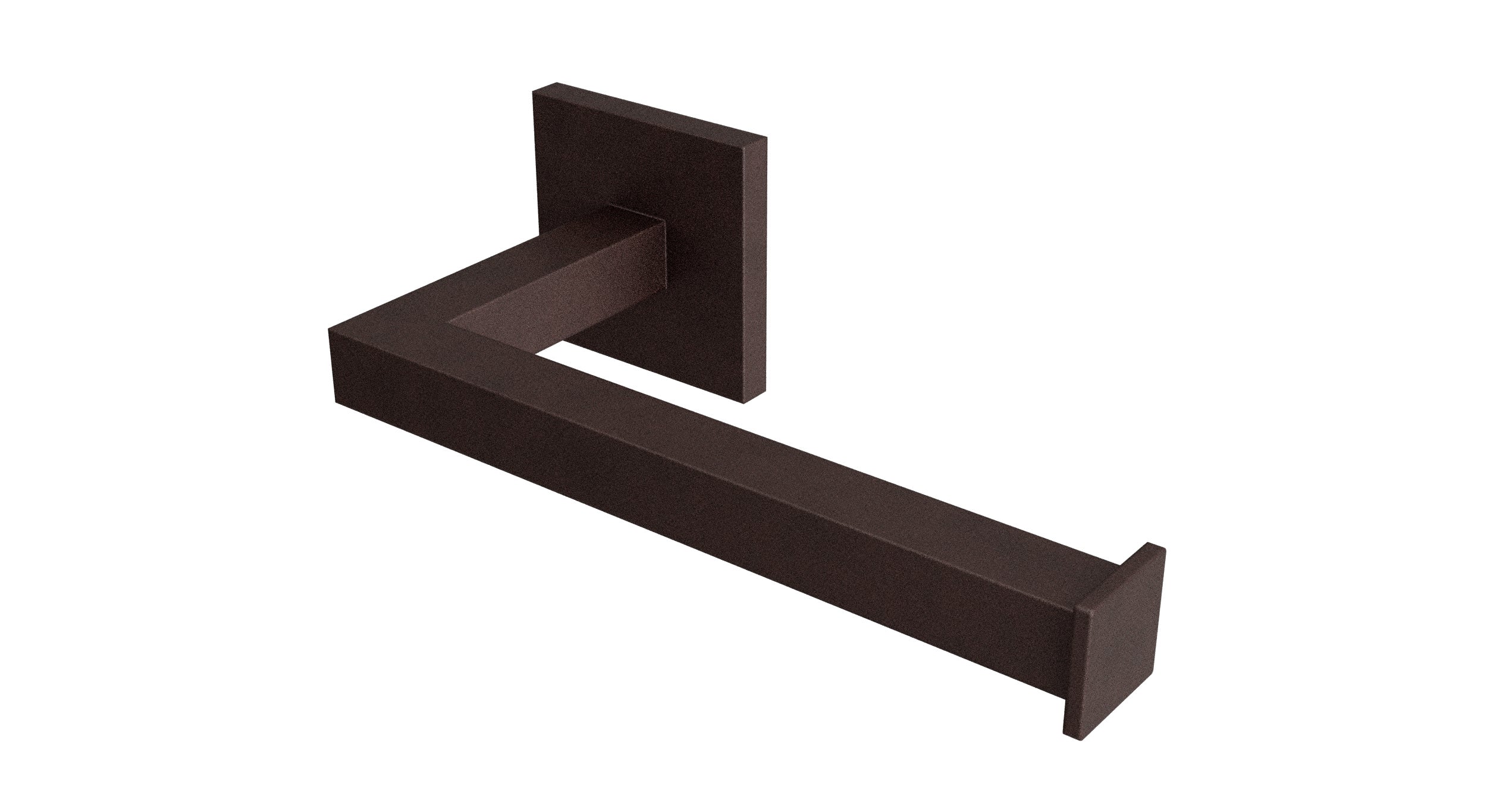 Flatiron Square Single Post Paper Holder in Architectural Copper