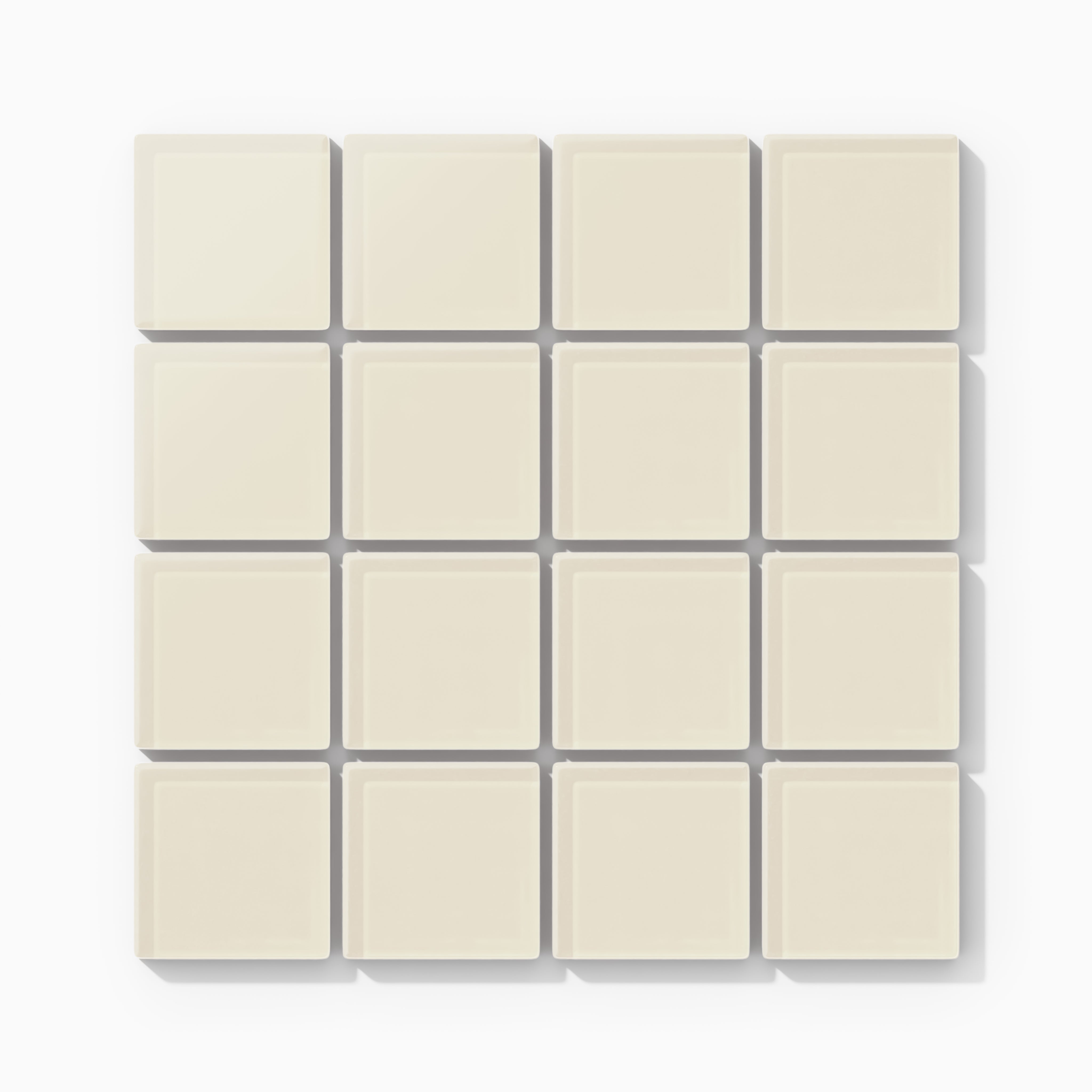 2x2 Straight Set Sheeted Glass Mosaic Tile in Sparrow Matte