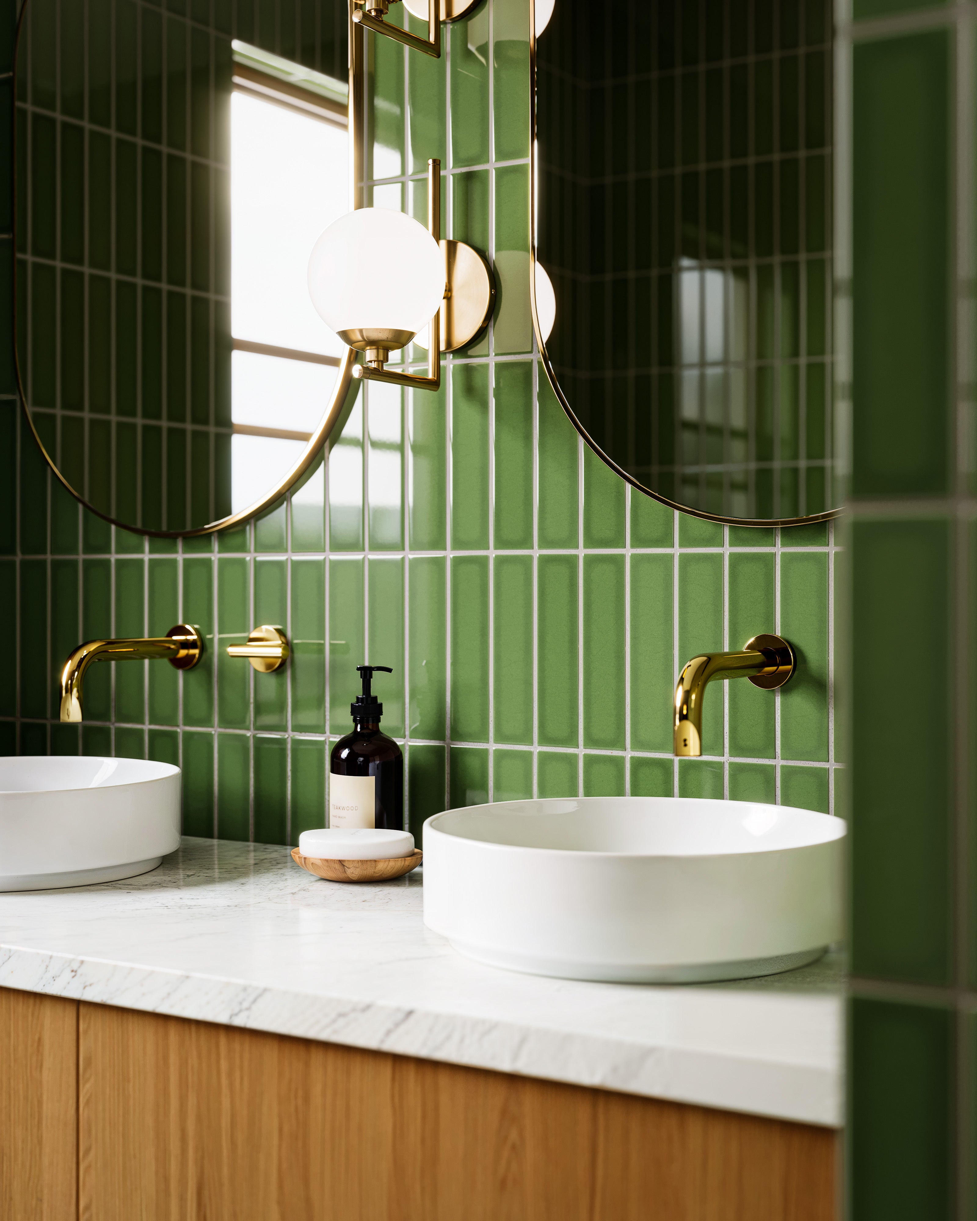 2x8 Original Ceramic Tile in Kelp Gloss