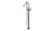Emerson One Handle Floor Mount Squaretop Bath Trim with Hand Shower and Classic Lever Handle in Polished Chrome
