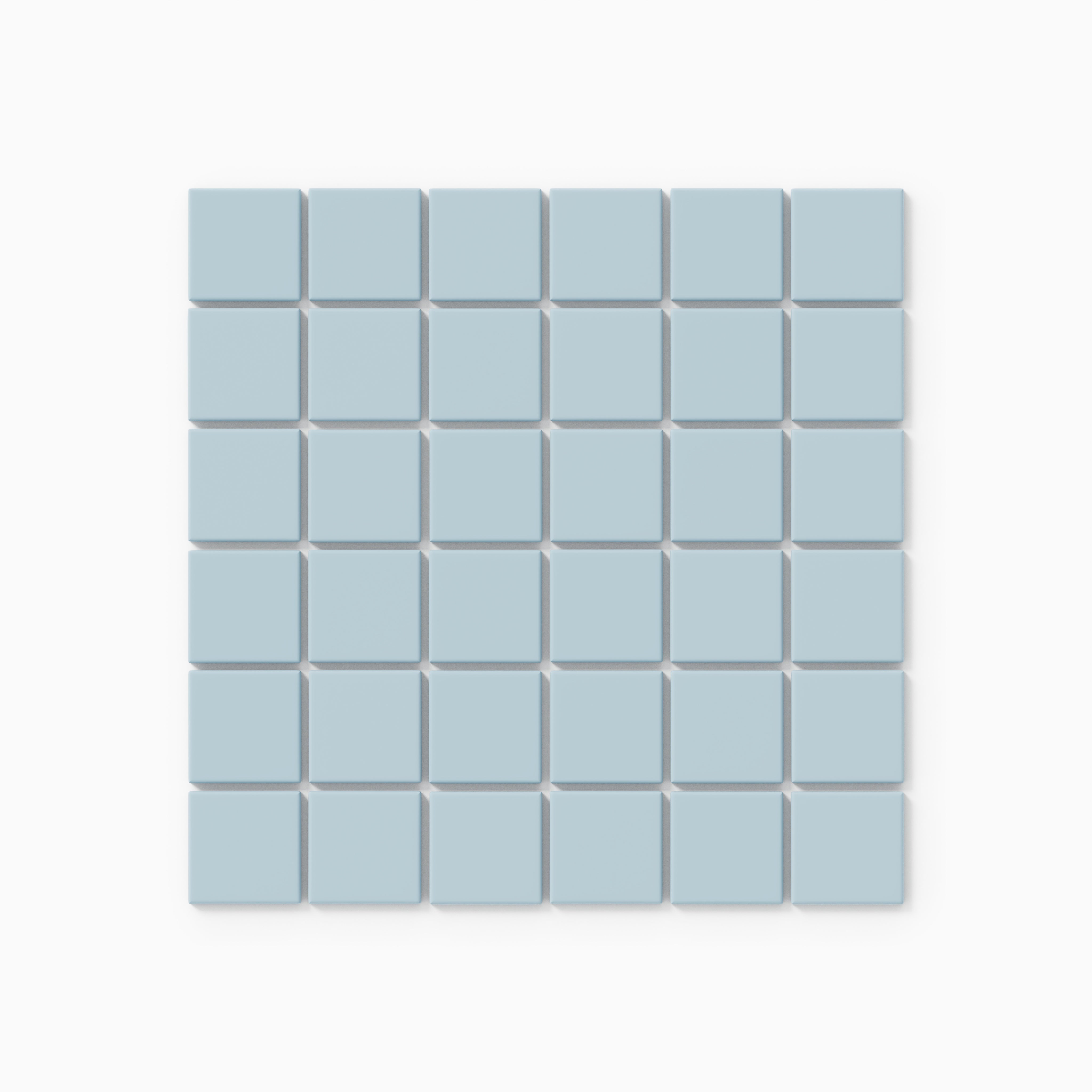 2x2 Straight Set Sheeted Natural Press Ceramic Mosaic Tile in Egyptian Blue Matte