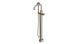 Emerson One Handle Floor Mount Squaretop Bath Trim with Hand Shower and Classic Cross Handle in French Nickel