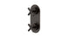 Contour Two Handle Wall Mount Shower Trim with Soft Cross Handles in Antique Bronze