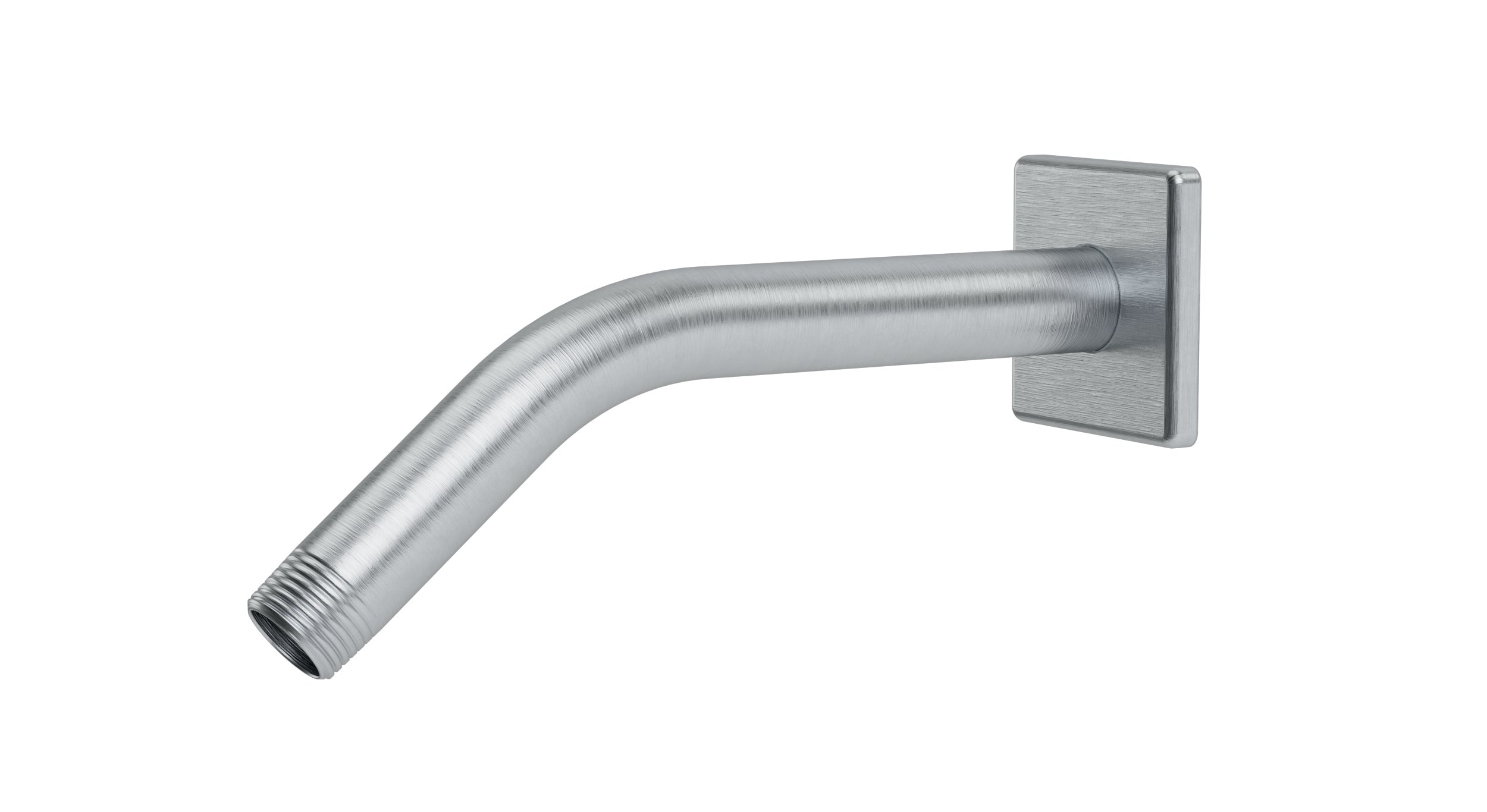 Flatiron 45-Degree 8" Shower Arm with Flange in Satin Chrome