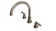 Flatiron Two Handle Deck Mount Gooseneck Bath Trim with Linear Lever Handles in Antique Nickel