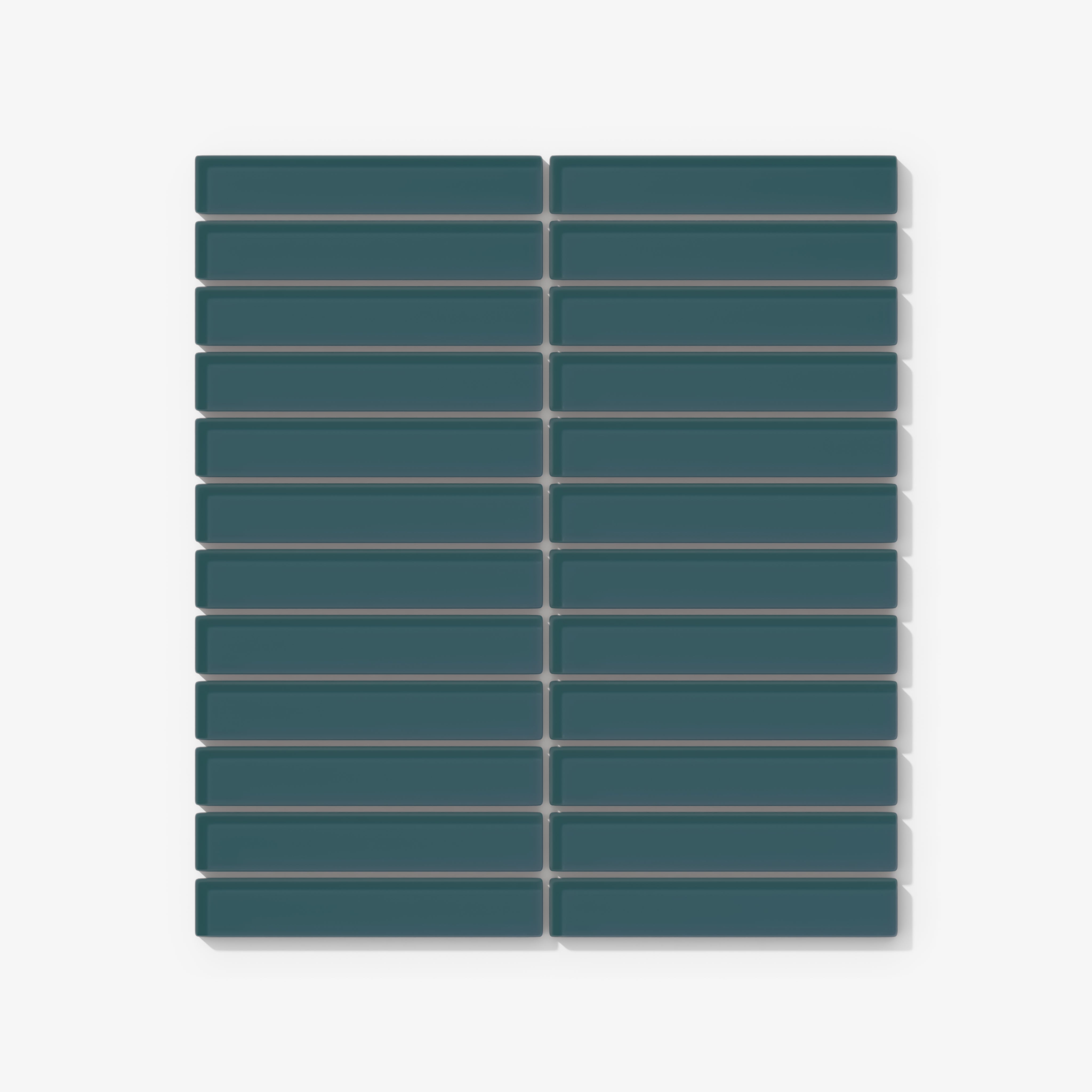1x6 Straight Set Sheeted Glass Mosaic Tile in Magpie Gloss