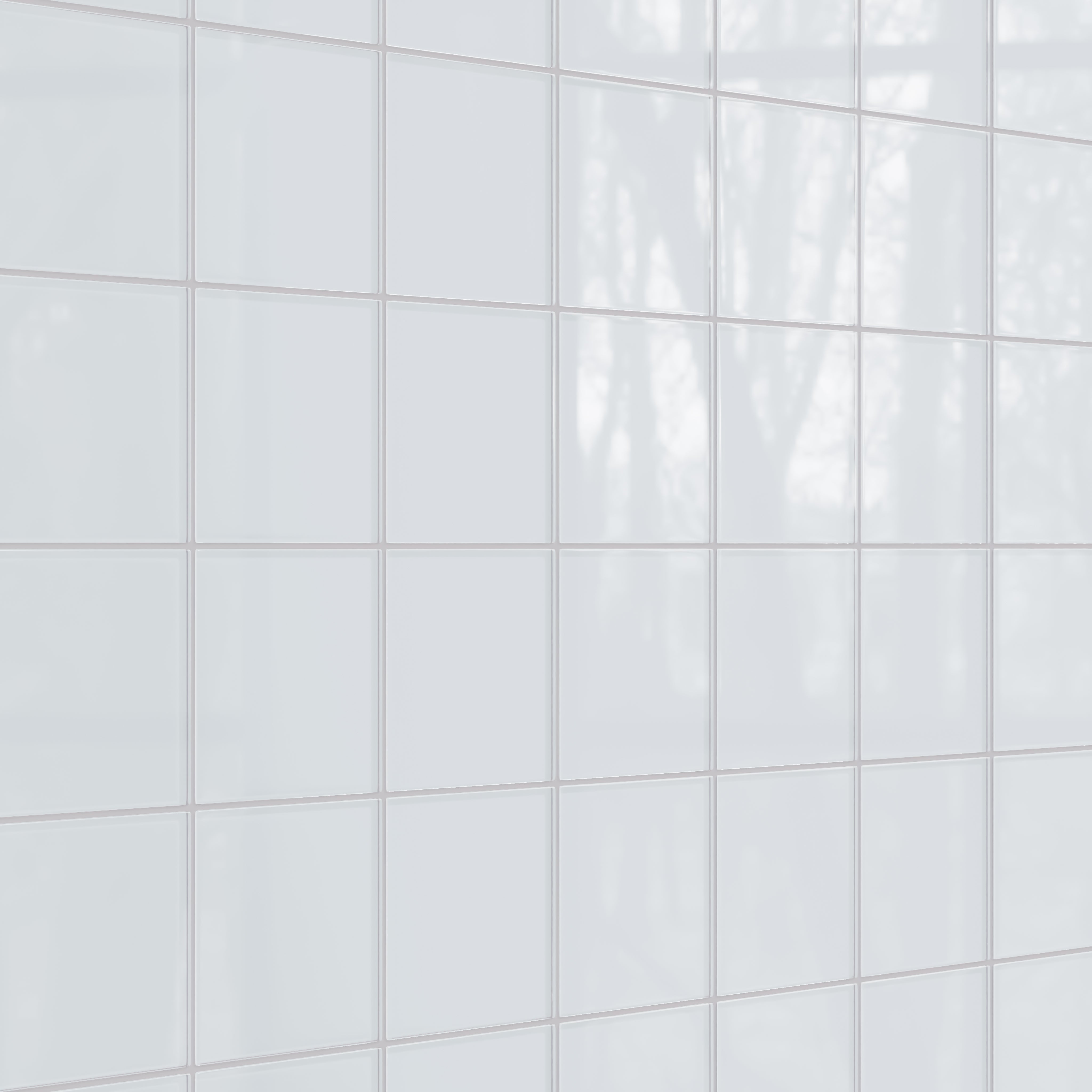 6x6 Glass Tile in Snowy Owl Gloss