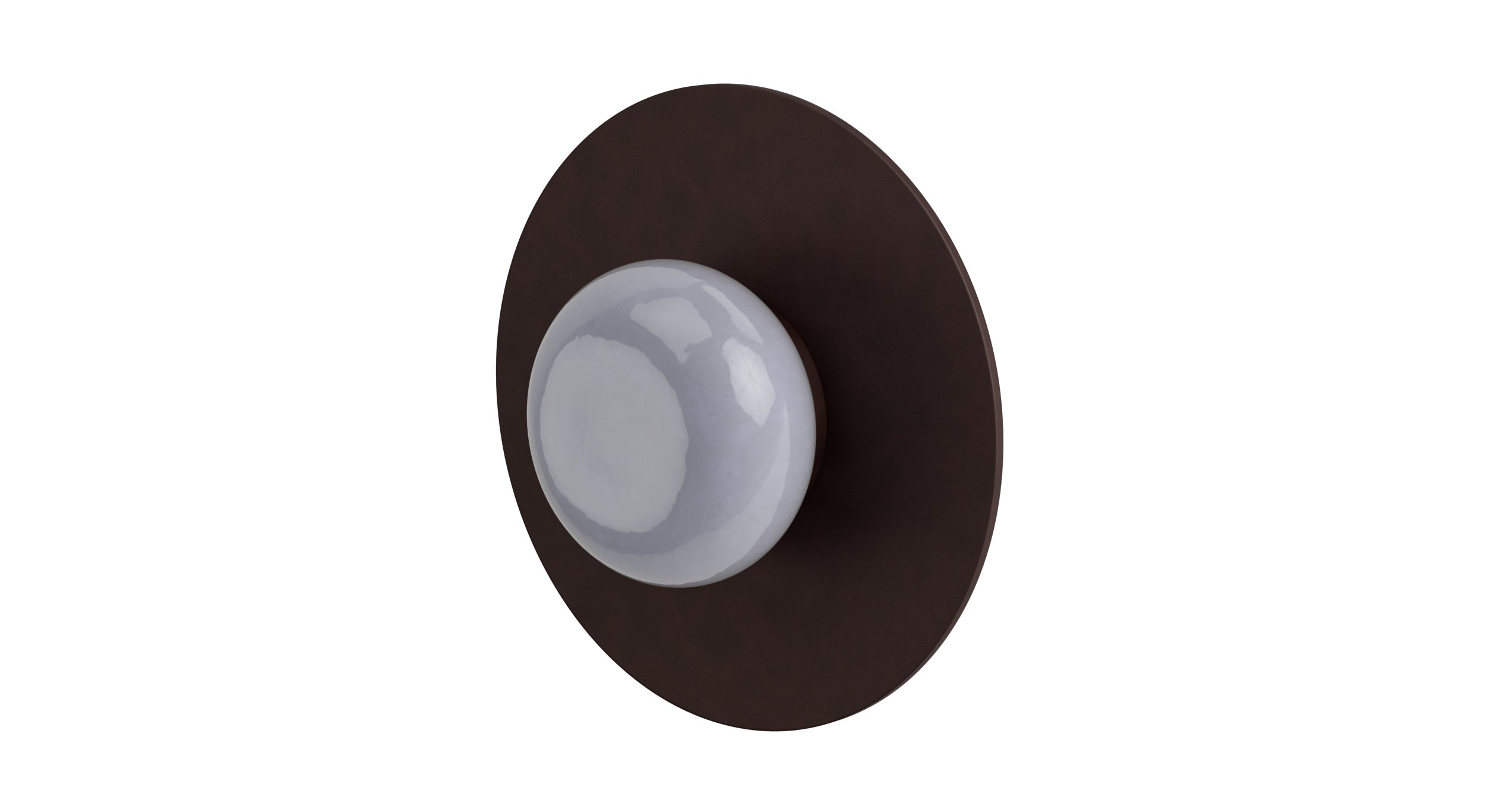 Foundry One Handle Wall Mount Shower Trim with Pebble Ceramic Knob Handle in Architectural Copper