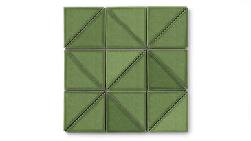 4" Triangle Original Ceramic Tile in Kelp Gloss