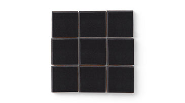 3x3 Straight Set Sheeted Original Ceramic Mosaic Tile in Raven Matte