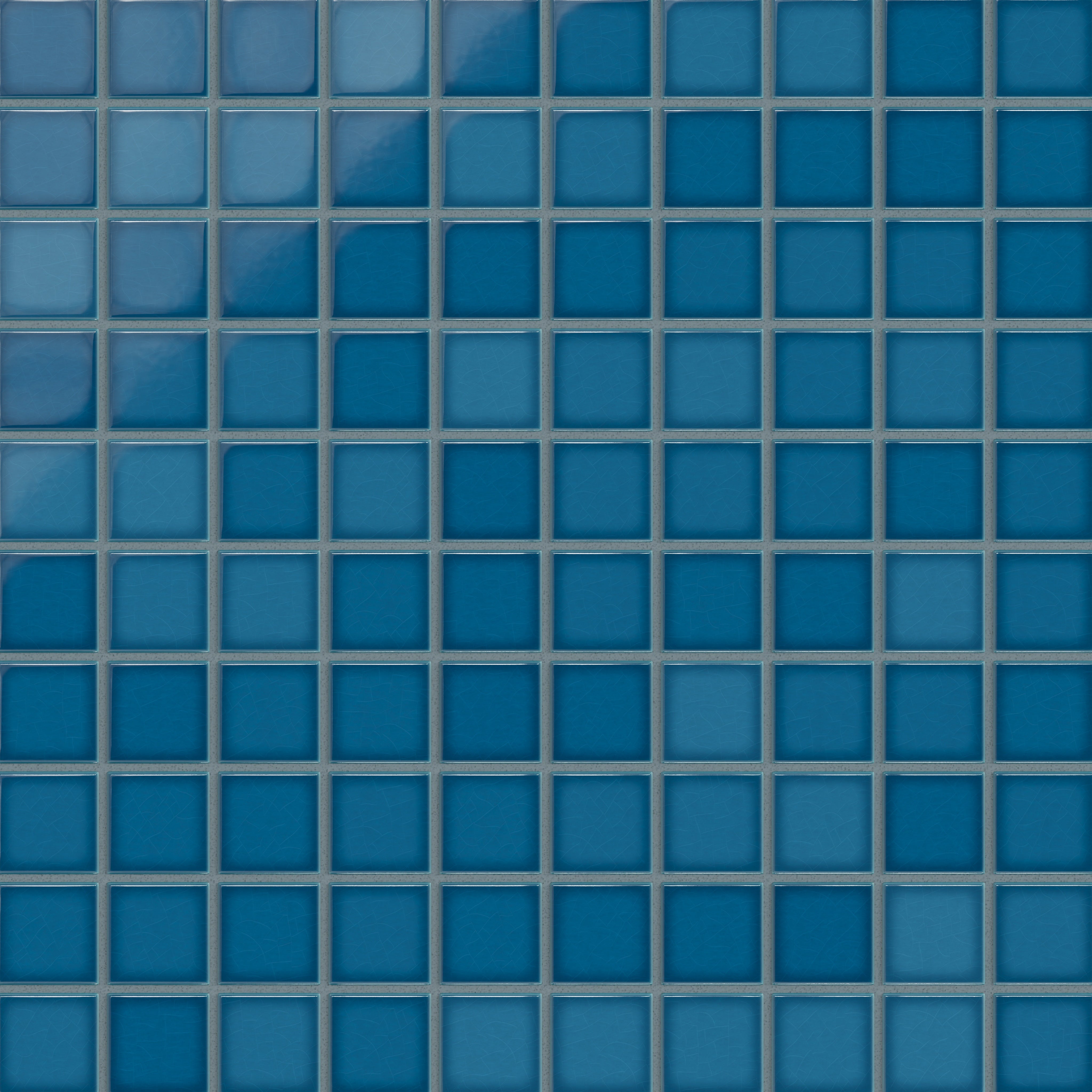 2x2 Straight Set Sheeted Original Ceramic Mosaic Tile in Adriatic Sea Gloss
