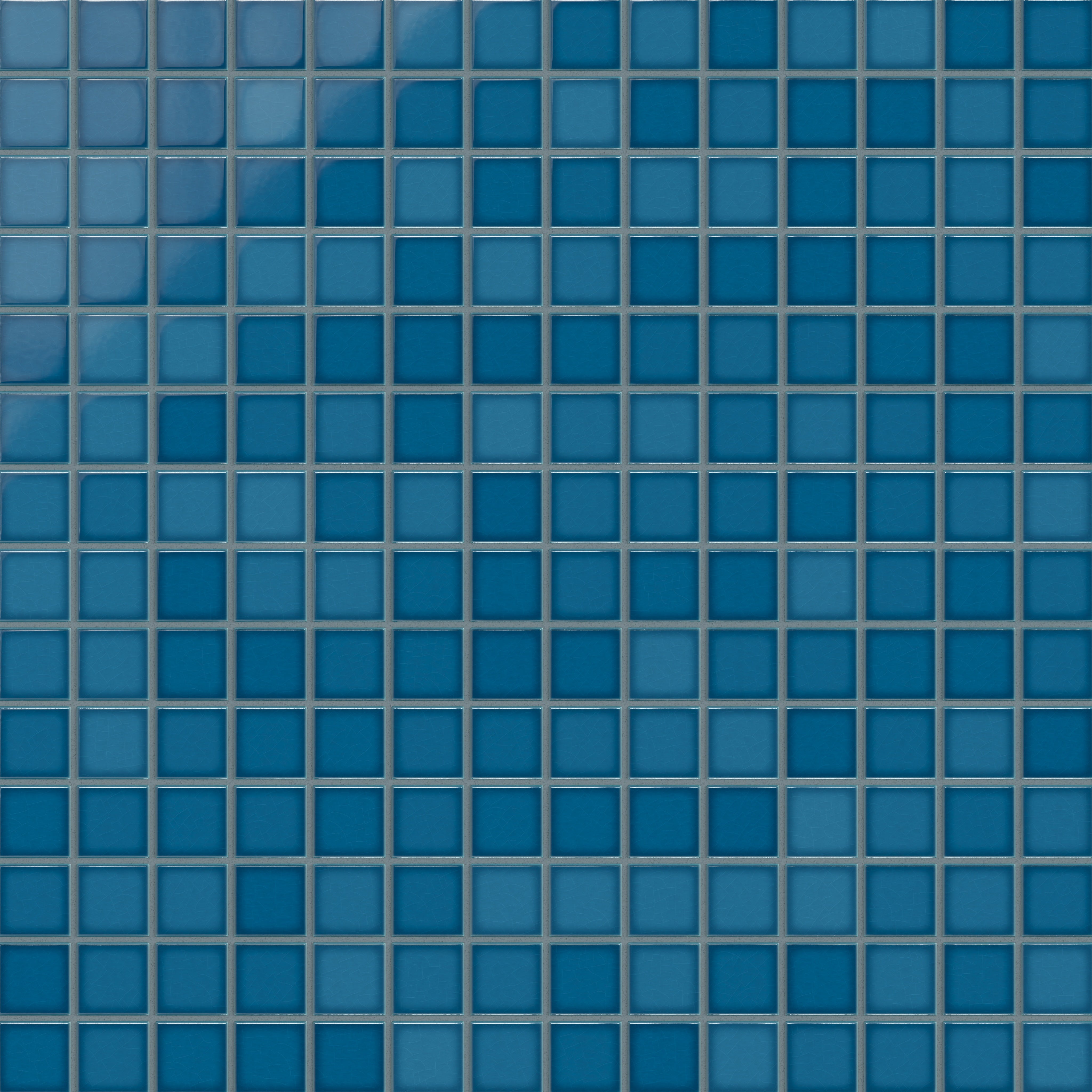 2x2 Straight Set Sheeted Original Ceramic Mosaic Tile in Adriatic Sea Gloss