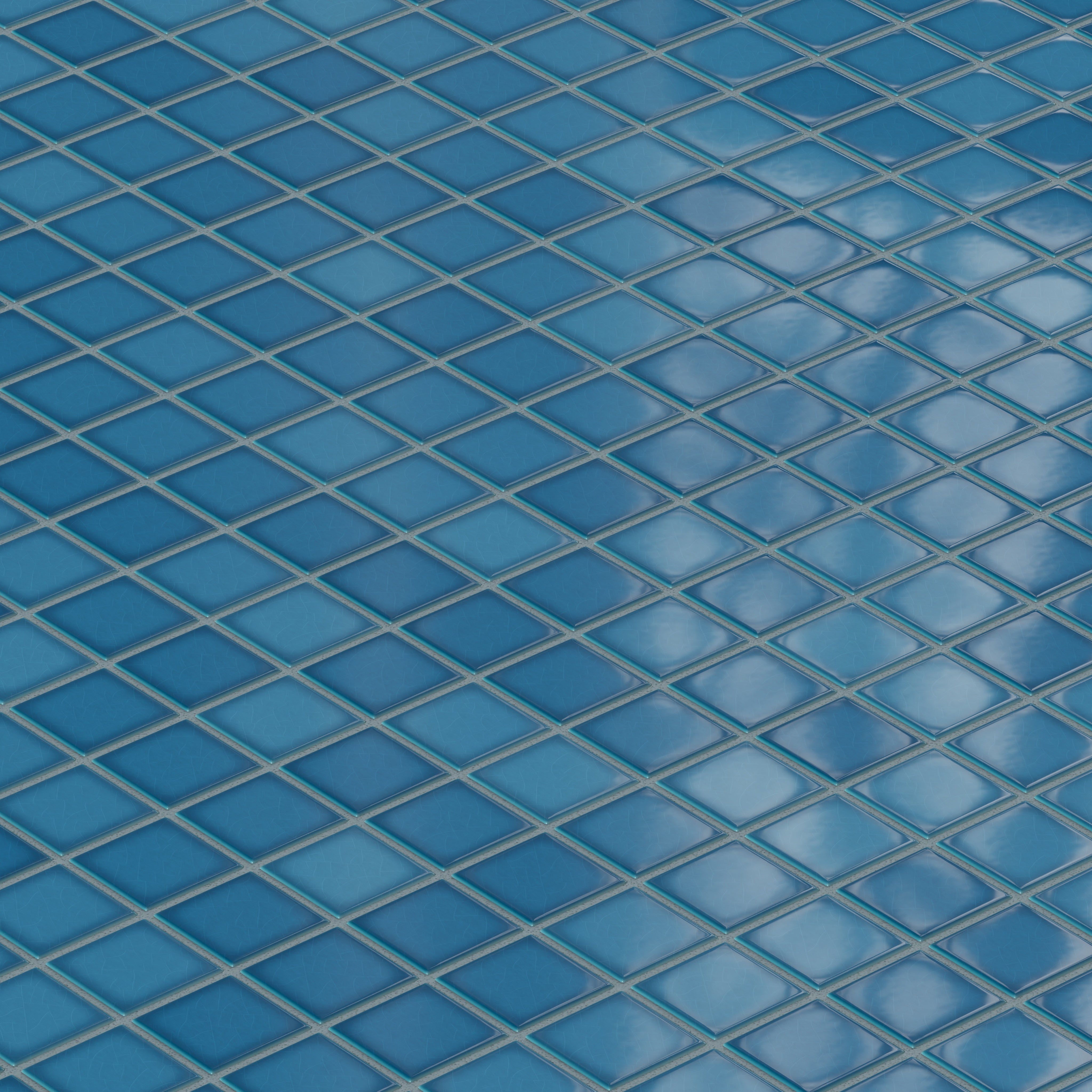 2x2 Straight Set Sheeted Original Ceramic Mosaic Tile in Adriatic Sea Gloss