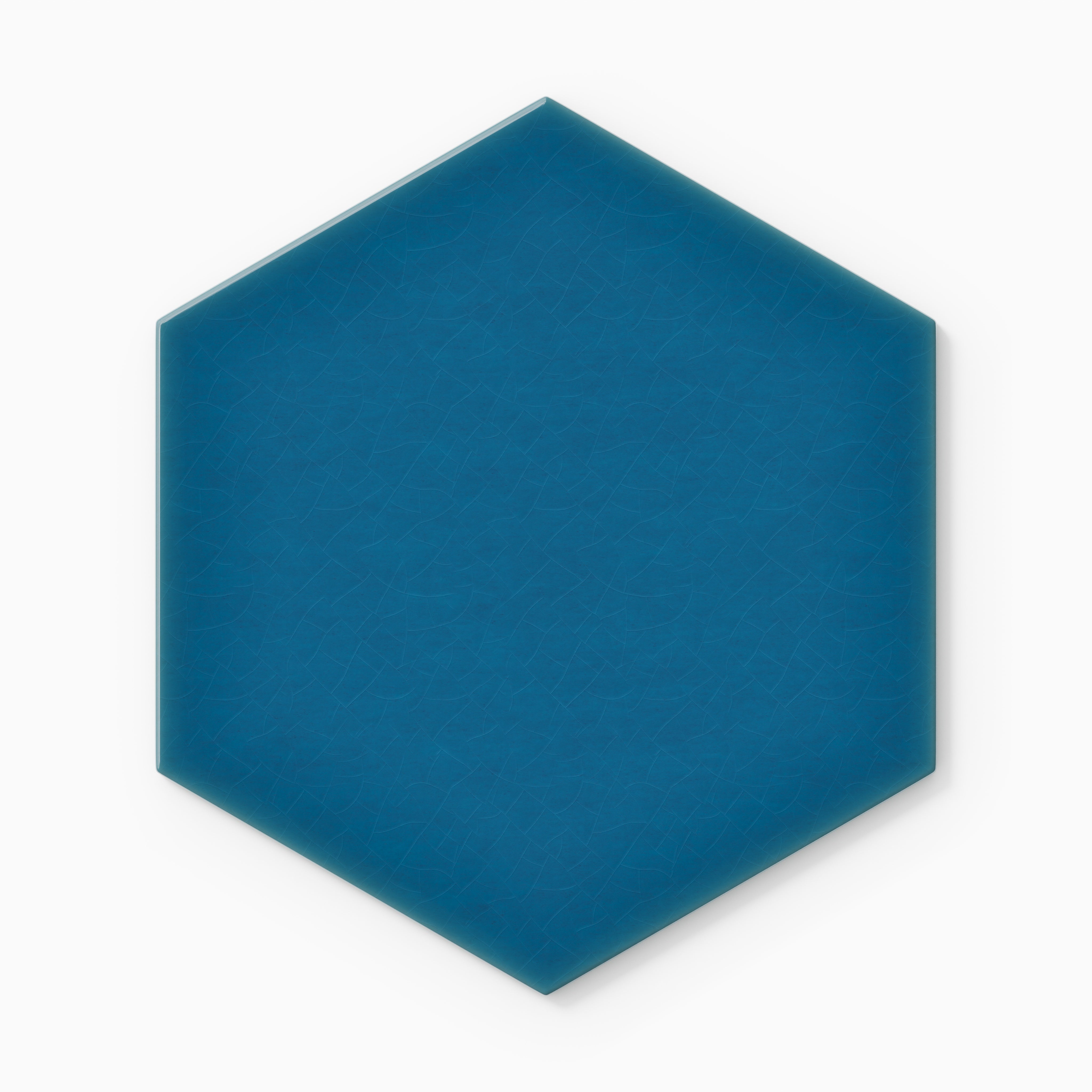 8" Hexagon Original Ceramic Tile in Adriatic Sea Gloss