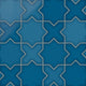 Star & Cross Original Ceramic Tile in Adriatic Sea Gloss