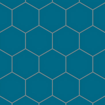 6" Hexagon Original Ceramic Tile in Adriatic Sea Matte