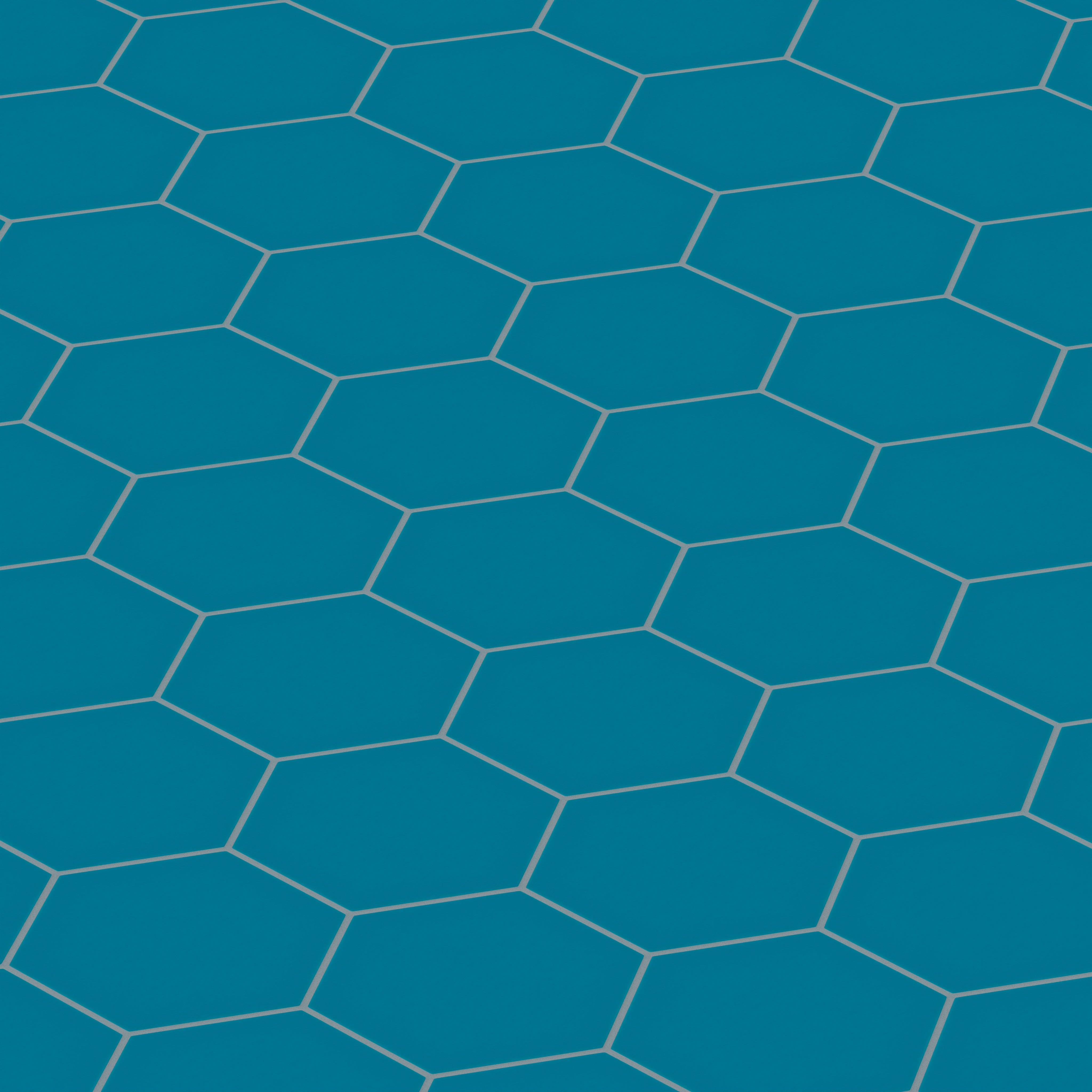 8" Hexagon Original Ceramic Tile in Adriatic Sea Matte