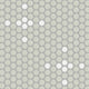 1" Penny Round Sparkle Sheeted Original Ceramic Tile in Overcast Matte & Calcite Matte
