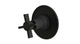 Emerson One Handle Wall Mount Shower Trim with Defined Cross Handle in Matte Black
