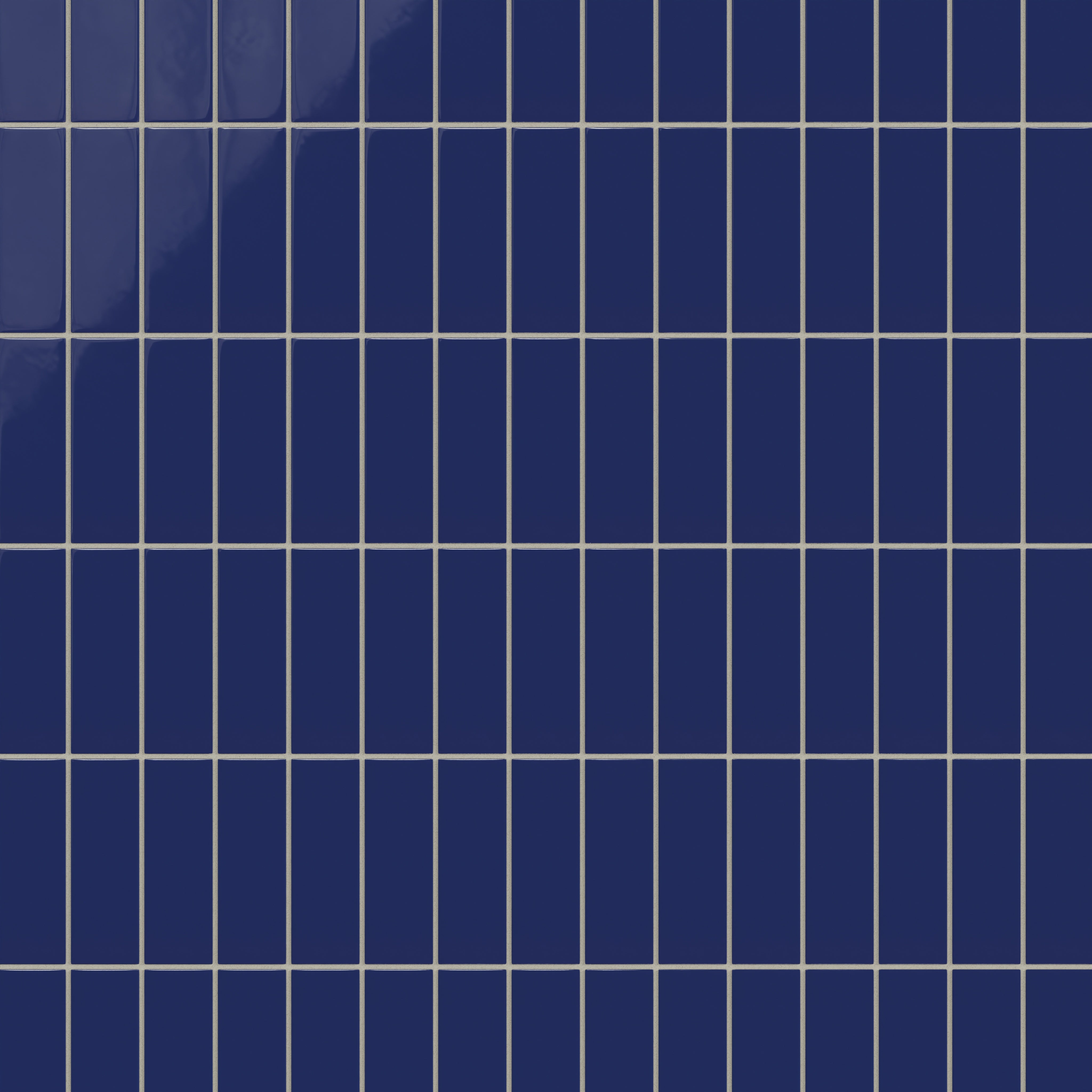 2x6 Natural Press Ceramic Tile in Ultramarine Gloss