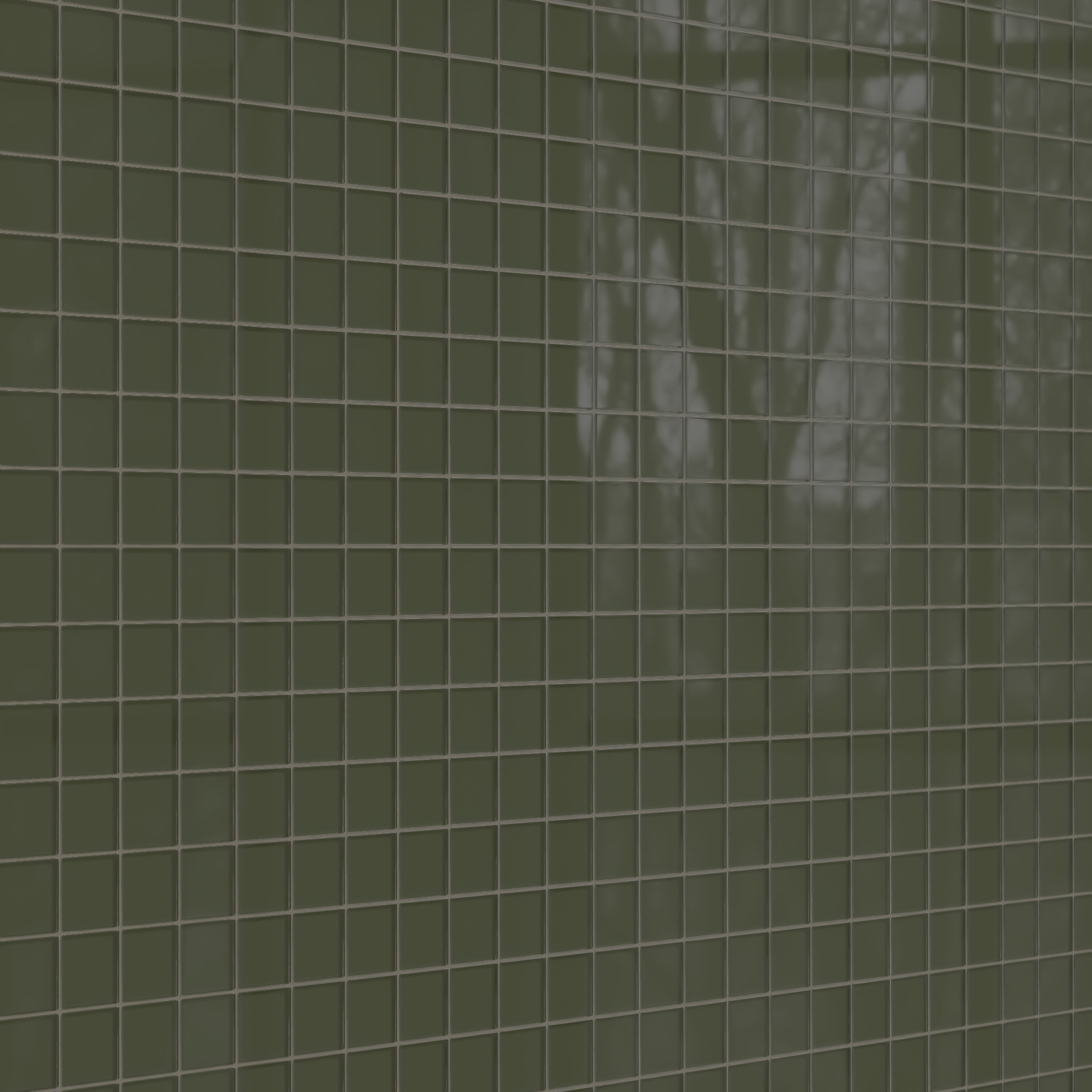 3x3 Straight Set Sheeted Glass Mosaic Tile in Roadrunner Gloss