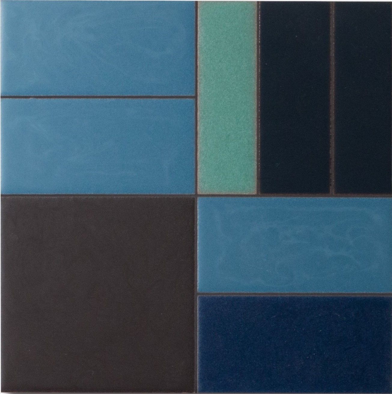 8x8 Handpainted Tile Grange in Warm Motif