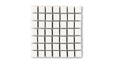 1x1 Straight Set Sheeted Original Ceramic Mosaic Tile in Calcite Matte
