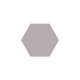 6" Hexagon Original Ceramic Tile in Dust Storm Matte