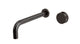 Foundry One Handle Wall Mount 10" Lavatory Faucet with Barrel Knob Handle in Antique Bronze