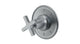 Emerson One Handle Wall Mount Shower Trim with Classic Cross Handle in Satin Chrome