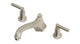 Emerson Two Handle Deck Mount Low Hexagon Bath Trim with Classic Lever Handles in Satin Nickel
